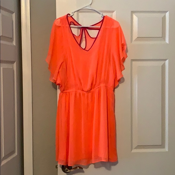 strapless open back dress Flamingo pink color block drape dress  Isha Gupta Tayal